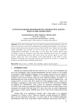 ACTIVE DATABASES, BUSINESS RULES AND REACTIVE