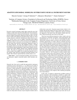 Adaptive Sinusoidal Modeling of Percussive Musical
