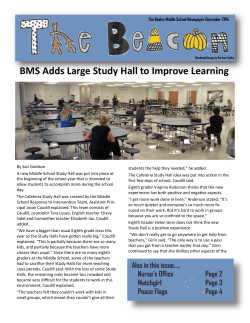 BMS Adds Large Study Hall to Improve Learning