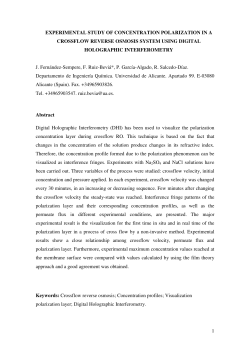 1 experimental study of concentration polarization in a