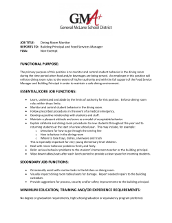 FUNCTIONAL PURPOSE: ESSENTIAL/CORE JOB FUNCTIONS