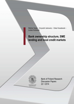 Bank ownership structure, SME lending and local credit