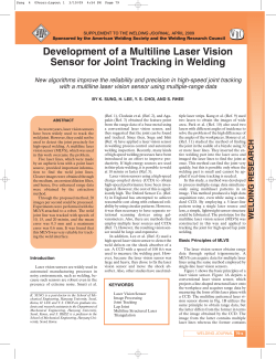 Development of a Multiline Laser Vision Sensor for Joint Tracking in