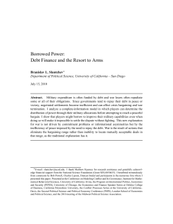 Borrowed Power: Debt Finance and the Resort to Arms