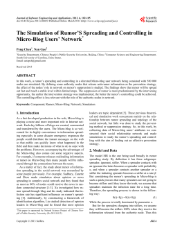 The Simulation of Rumor`S Spreading and Controlling in Micro