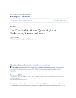 The Commodification of Queer Virgins in Shakespeare, Spenser