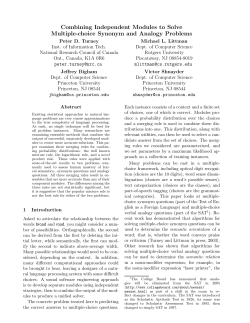 Combining Independent Modules to Solve Multiple-choice