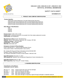 Safety Data Sheet - Krystol Internal Membrane