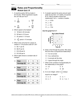 Rates and Proportionality