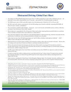 Distracted Driving Global Fact Sheet