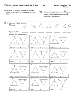 4.6 Proof Parallelograms and Review
