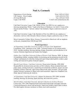 Curriculum Vitae - Utah State University Eastern