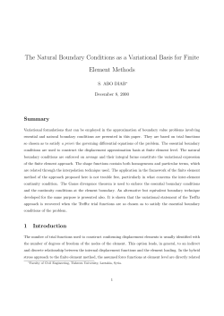 The Natural Boundary Conditions as a Variational
