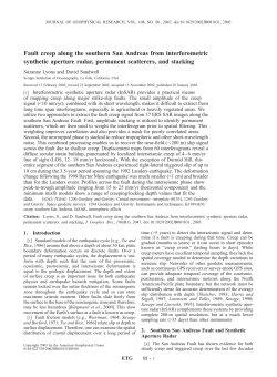 Fault creep along the southern San Andreas