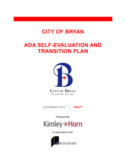 city of bryan ada self-evaluation and transition plan