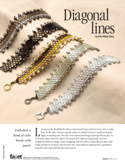 Embellish a band of cube beads with pearls