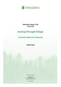 Mets&auml;tehon raportti - Mets&auml;teho Report 220