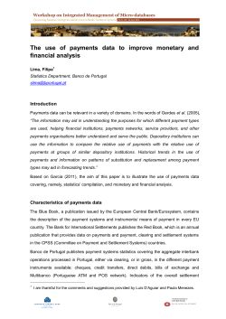 The use of payments data to improve monetary and financial analysis
