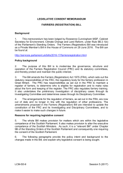 Farriers (Registration) Bill LCM