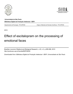 Effect of escitalopram on the processing of emotional
