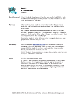 Level 2 6.2 Lesson Plan
