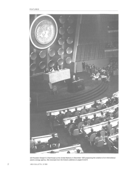 FEATURES US President Dwight D. Eisenhower at the United