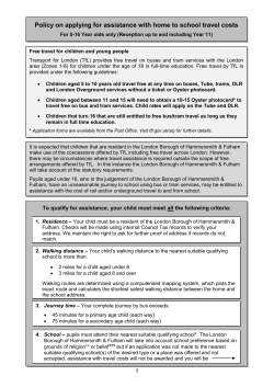 Policy for student travel