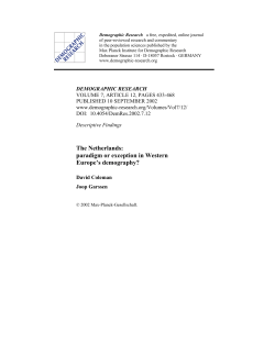 The Netherlands:Paradigm or Exception in Western Europe`s