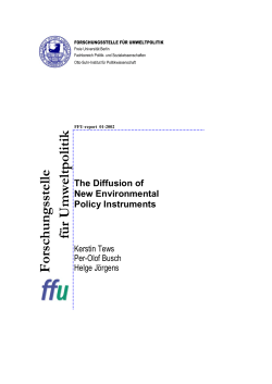 The Diffusion of New Environmental Policy - diss.fu