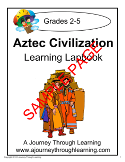 Aztec Civilization - A Journey Through Learning Unit Studies and
