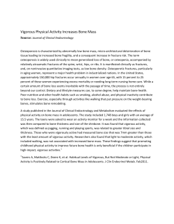 Vigorous Physical Activity Increases Bone Mass