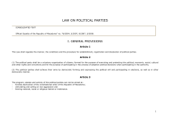 LAW ON POLITICAL PARTIES