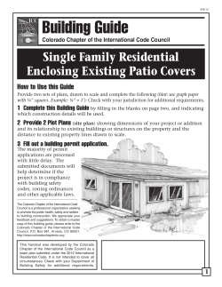 Enclosing a Patio - Colorado Chapter ICC