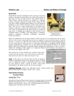 Hooke`s Law - Math Machines Home