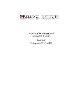 Policy Making Under Divided Government in Mexico
