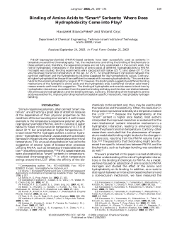 Binding of Amino Acids to &ldquo;Smart&rdquo; Sorbents: Where Does