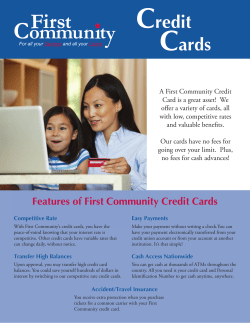 - First Community Credit Union