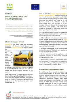 short supply chain: the italian experience
