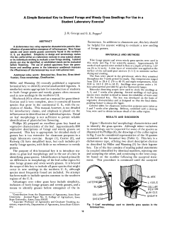 (1972) Simple Botanical Key to Several Forage and Weedy Grass