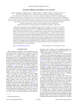 Advection, diffusion, and delivery over a network