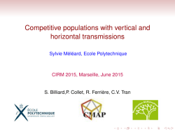 Competitive populations with vertical and horizontal transmissions