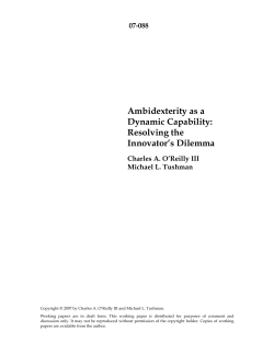 Ambidexterity as a Dynamic Capability