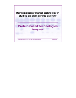 Isozymes - Crop Genebank Knowledge Base