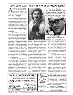 1972-1975, Iraq: The Fine Art of Betraying Kurds