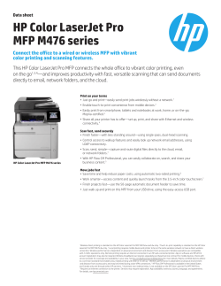 Data sheet HP Color LaserJet Pro MFP M476 series