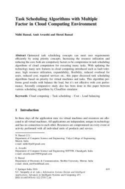 Task Scheduling Algorithms with Multiple Factor in Cloud