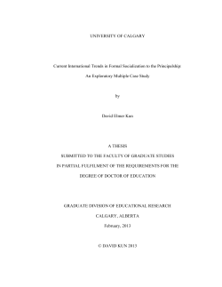 Current International Trends in Formal Socialization to the