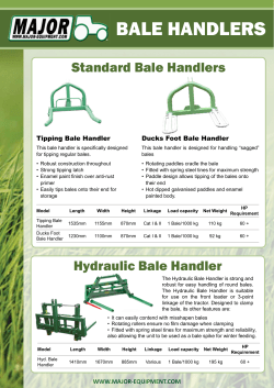 bale handlers - Major Equipment