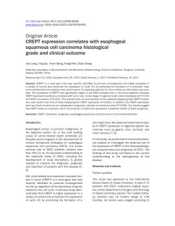CREPT expression correlates with esophageal squamous cell