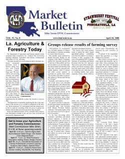 Market Bulletin 04/10/08 - Louisiana Department of Agriculture and